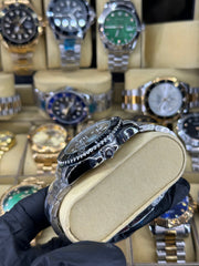 Rolex Submariner Ασήμι Μπρασελέ με Μαύρη Πλάκα