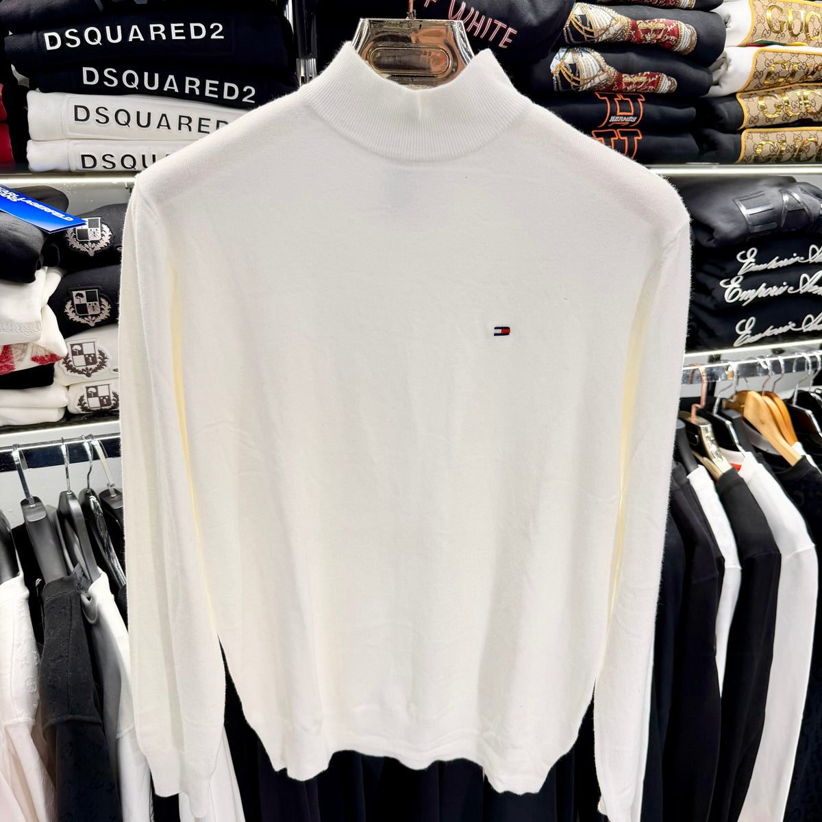 TOMMY HILFIGER - ΠΛΕΚΤΟ ΜΙΣΟ ΖΙΒΑΓΚΟ