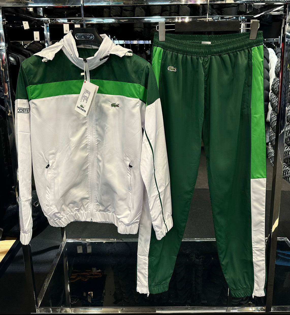 LACOSTE ΣΕΤ - ΛΕΥΚΟ ΠΡΑΣΙΝΟ ΣΕΤ ΦΟΡΜΕΣ ΑΝΤΙΑΝΕΜΙΚΟ