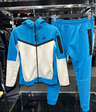 NIKE ΣΕΤ TECH FLEECE -ΜΠΛΕ ΛΕΥΚΟ