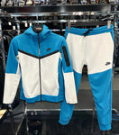 NIKE ΣΕΤ TECH FLEECE -ΜΠΛΕ ΛΕΥΚΟ